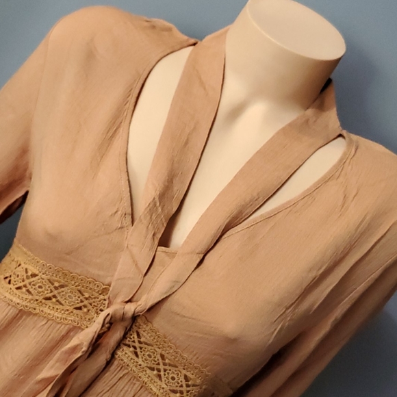 CLEARANCE Adorable BOHO Milk Chocolate Dress - Picture 3 of 13